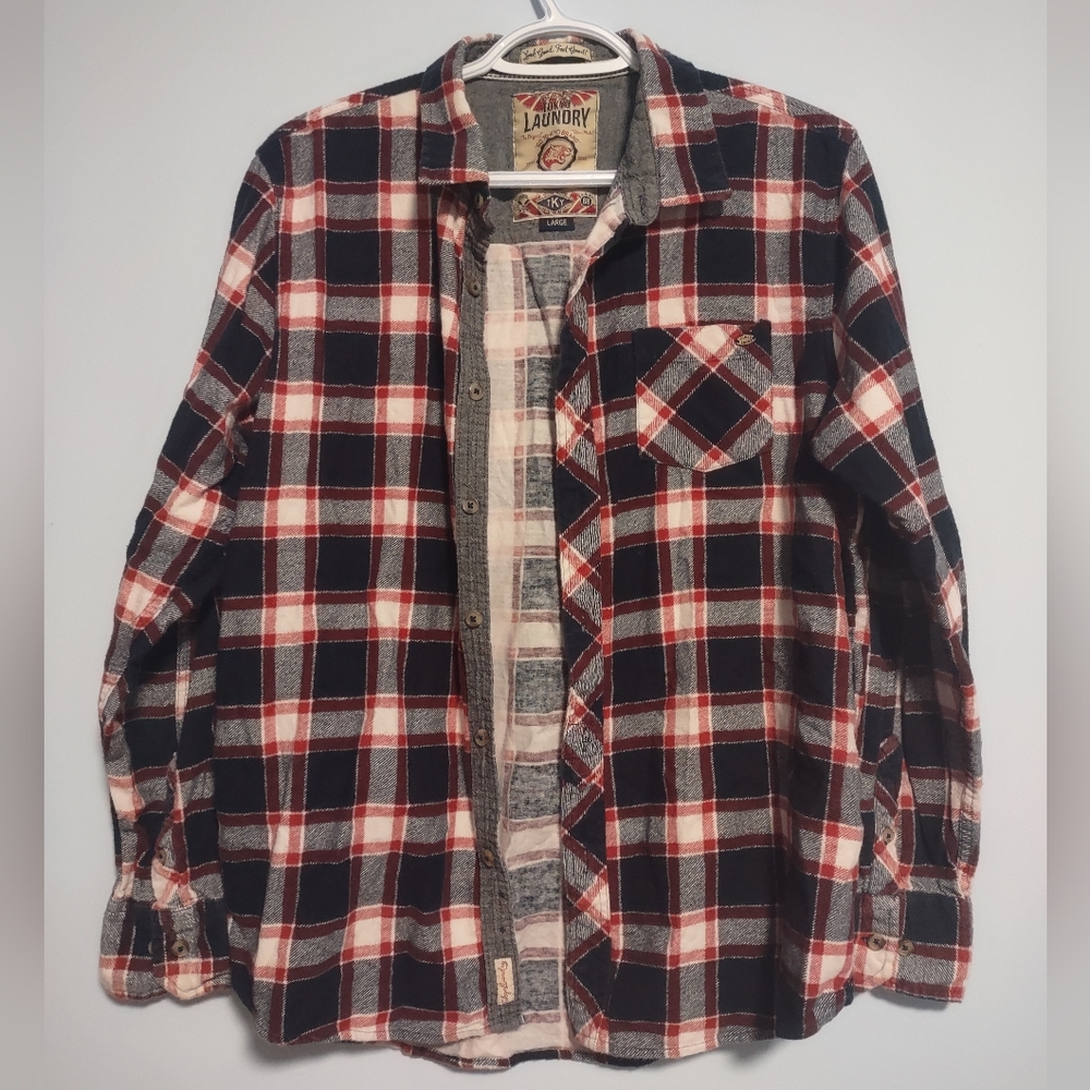 Tokyo Laundry Checked Cotton Flannel Shirt Mens Large Size Go Tokyo Brand
